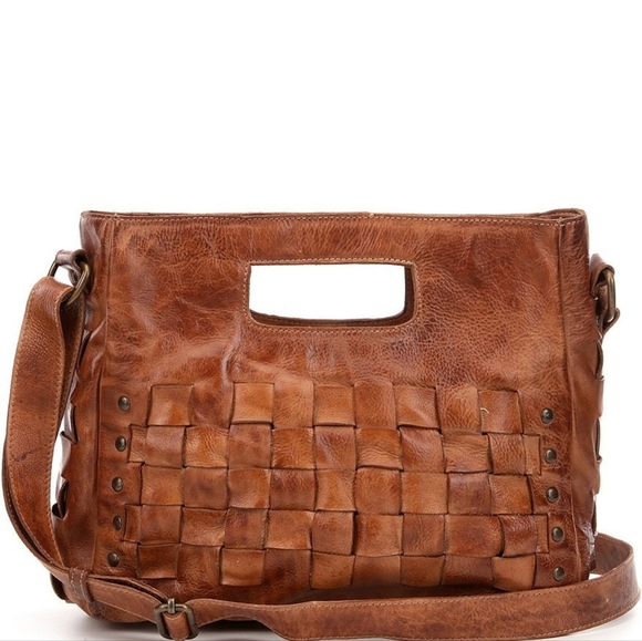 Bed Stu Cognac Orchid Woven Hand Bag - Picture 2 of 16